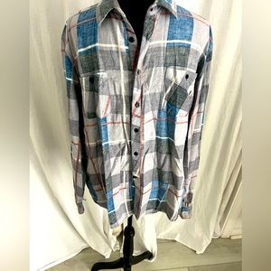Comune Mens Plaid Shirt